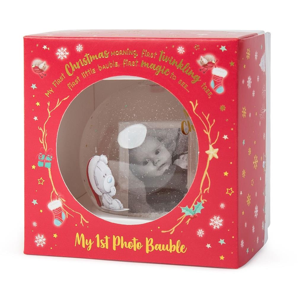 My 1st Christmas Tiny Tatty Teddy Photo Bauble Tree Decoration Extra Image 1